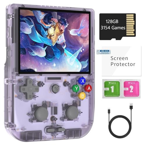 RG405V - Consola de juegos de mano retro, Unisoc Tiger T618 Android 12, pantalla táctil IPS de 4.0 pulgadas, compatible con 5G, WiFi, Bluetooth 5.0 con tarjeta TF de 128 G, batería 3172 juegos de 5500