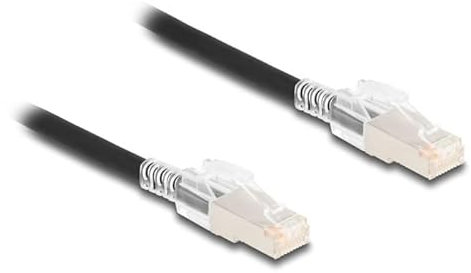 DeLOCK 80255 - Patchkabel Cat.6a, S/FTP, 1m, schwarz