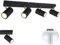 Lichthandel Hoch Deckenleuchte 4-Flammig, Deckenstrahler LED Schwenkbar GU10 Spotbalken Deckenlampe Spot schwarz Modern Strahler Deckenspot Küche Schlafzimmer Wohnzimmer (4er Spot Schwarz)
