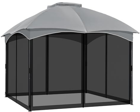 COWVIE Moskitonetz für 3x3m Pavillon, Schwarz