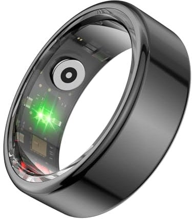 Cuifati Smart Ring Health Tracker, IP68 Waterproof Wearable Fitness Tracker for Women & Men, Sleep Heart Rate Blood Oxygen Pedometer With APP for Daily Use