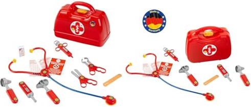 Theo Klein Arztkoffer | Mit Stethoskop, Thermometer, Spritze und vielem mehr & Theo Klein Doktorkoffer mit Zubehör I Stethoskop, Spritze, Thermometer u.v.m.