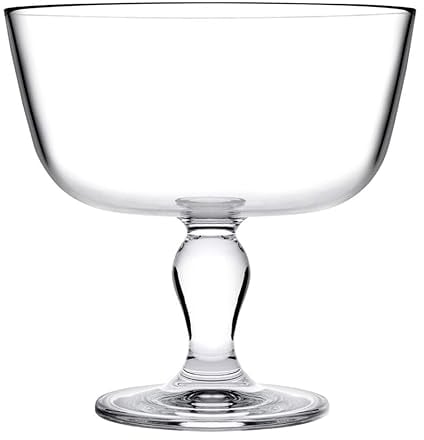 Queensway Home & Dining Glass Footed Service Bowl Dish Perfect for Trifle, Fruit Salad, or Centerpiece Display