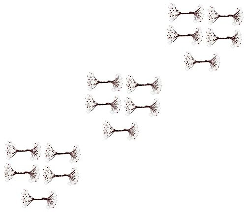 Cabilock 15 STK künstliche Beeren weihnachtsdeko büro Dekoration schwimmblase Beerenkuchen-Picks Weihnachtsbeere Girlande Früchte schmücken Baum Blumendekor Weihnachtsblume Draht Weiß