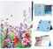 KEROM Universal 10 Inch Tablet Case, Universal 10.1 Inch Tablet Case, Cute PU Leather Folio Stand Protective Cover for 9.5-10.5 Inch Tablets, Floral