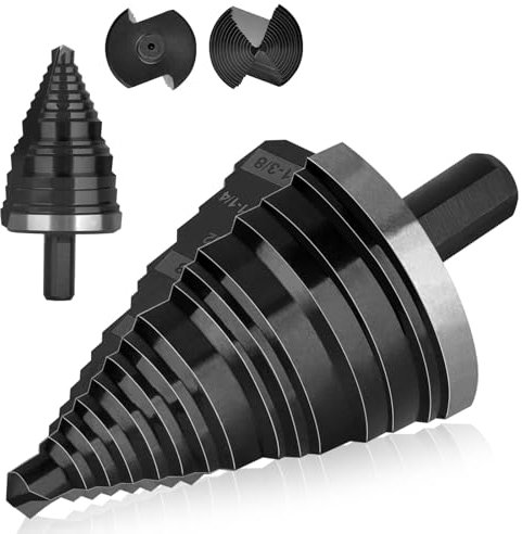 OXMUL Step Drill Bit for Metal, 7/8 to 1-3/8, Cobalt Step Drill Bits, Heavy Duty for Stainless Steel, Hard Metal, Aluminum, Copper, Industrial Grade, 5-Steps. Co138Z