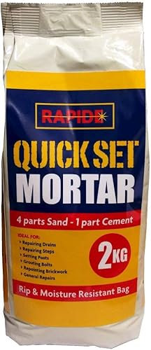 Inspired Essentials Hi-Performance Cement Ready Mixed Concrete Quick Set Mortar Bag 2kg (Quick Set Mortar, 1 Bag)