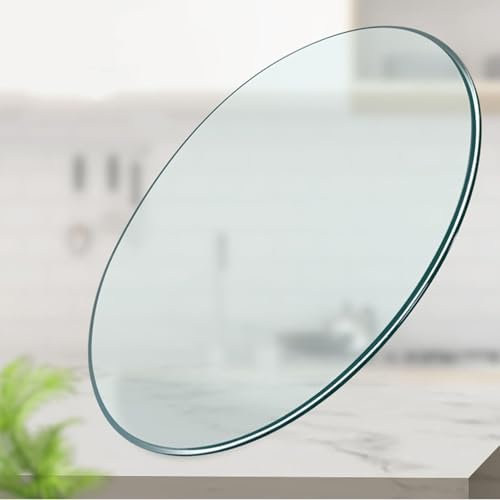 Klares gehärtetes Glas, runde Tischplatte aus gehärtetem Glas. Runde Tischplatte aus gehärtetem Glas, runde klare gehärtete,(90cm(36 IN))