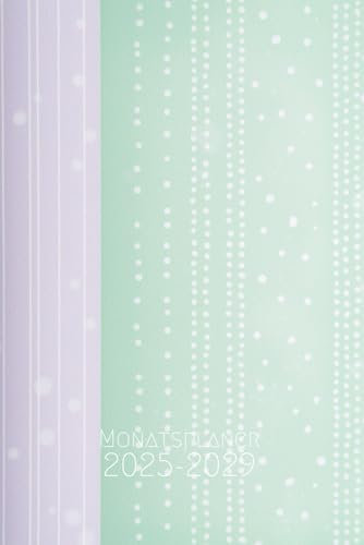 5 Jahres Kalender 2025-2029: Monatsplaner, ein Monat auf zwei Seiten, von Januar 2025 bis Dezember 2029.
