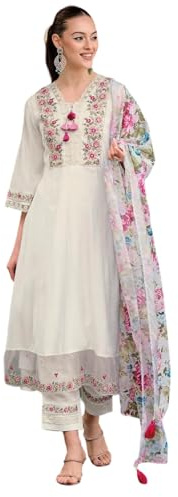 The Red Lion Enterprise women Anarkali Suit Alia cut kurti pant and Dupatta 3pc set salwar suit