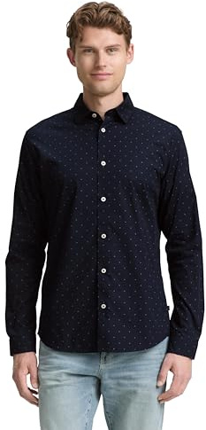 TOM TAILOR Herren Regular Fit Hemd mit Muster