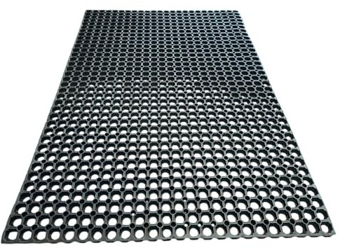 LSC Large Commercial Heavy-Duty Rubber Drainage Mat Outdoor – Non-Slip Anti-Fatigue Floor Mat with Holes for Restaurants Garage Garden Bars & Wet Areas (1, 100 x 150 cm, Rectangular)