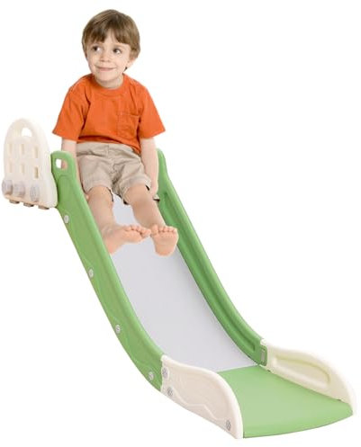 Arkyomi rutsche Indoor ab 1 2 3 4 5 Jahr,rutsche ohne Gestell kinderzimmer kinderrutsche Indoor,kleine rutsche Baby Slide,babyrutsche für Kleinkind,plastikrutsche kinderrutschbahn (Grün)