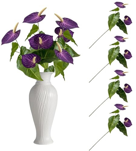 astylishome Pianta artificiale per interni – 4 pezzi foglie verdi rami per matrimonio giardino casa 4501
