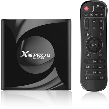 X88 Pro 13 Ultra HD 8K Android TV Box, Android 13.0 RK3528, 2GB 16GB / 4GB 32GB / 4GB 64GB, WiFi 6, BT 5.0, Dual-Band 2.4G/5G WiFi, HDMI 2.0, USB 3.0, Ethernet, Media Player Set-Top Box (4GB 64GB)