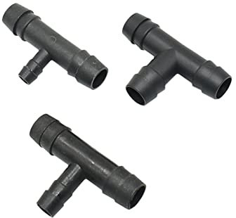 AWWVRLMM Sprühwasseranschluss 200 Stück Druckminderer-Schlauch-T-Stück 1I2 auf 8 mm 10 mm 1/2 T-Stück Widerhakenverbinder 3-Wege-Wasserverteiler