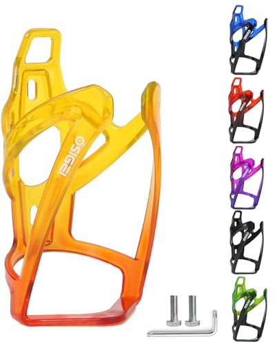OSIGEI Bottle Holder Bicycle Updated Version Drink Holder 35 g Lightweight Water Bottle Holder Colour Gradient Drink Holder Bicycle for MTB and Road Bikes (Yellow Red)