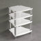 Mobile Stereo Hi Fi Porta Elettroniche，Armadio Audio HiFi Rack，Mobiletto For Ricevitore Stereo，Media Stand Armadio Contiene 1-4 Strati Di Componenti Stereo，Multistrato Opzionale(White,1tier-65x55x8cm)