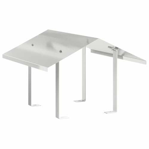 vidaXL Chimney Hood Silver 50 x 50 x 37 cm Stainless Steel, Modern Garden and Terrace, Lightweight Water-Resistant Materials, Stainless Steel Fireplaces, Decorative Chimney Solutions