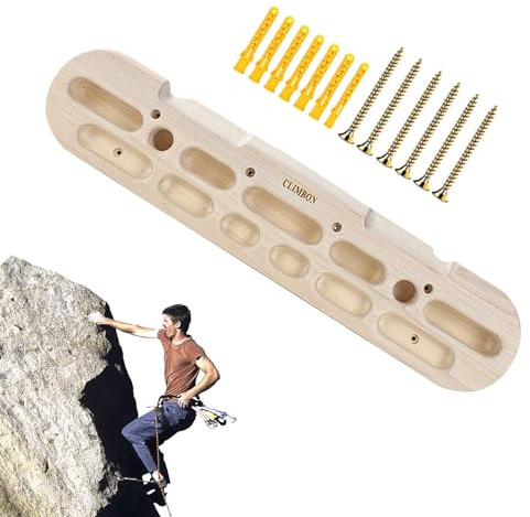 Holzhängebrett - Fingerbrett zum Klettern Training, Fingerspitzenverstärkungsbrett, Wandmontage -Griffrahmen, Türmontage -Bar für Inneninstallation, Mehrzweck - -Fitnessstraße | Heimpraxis