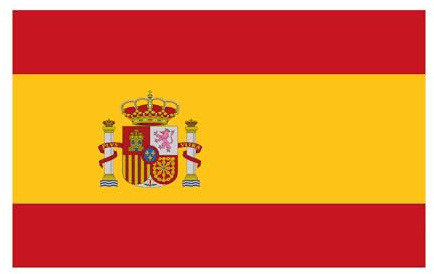Dykgraaf Aufkleber Spanien Espana Flagge Fahne 8 x 5 cm Autoaufkleber Sticker UV KfZ Auto