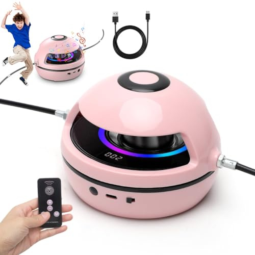 RANJIMA Elektronische Springseil, Bluetooth Smartes Springseil für Kinder und Erwachsene, Automatische Elektrische Seilspringmaschine mit Fernbedienung, LED-Anzeigezähler, 1-10 Geschwindigkeitsstufe