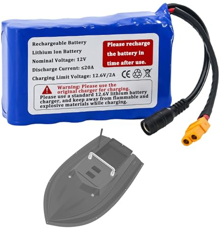 SSCYHT Wiederaufladbarer Akku 12V 18Ah 22Ah Lithium-Akku 12V Roller-Akkus für 200W - 300W Motor-Kit mit BMS und XT60-Anschluss,12v18ah 1pack