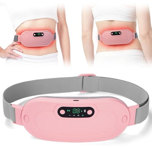 HOTUT Heat Pad for Period Pain Relief,Rechargeable Heat Pad,3 Heat Levels and 5 Vibration Massage Modes,Portable Menstrual USB Heating Pad,for Stomach Back Pain Relief,Gifts for Women Girls