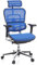 hjh OFFICE 652150 Profi Chefsessel ERGOHUMAN ergonomischer Bürostuhl mit Vollausstattung, Originales Design, Netzstoff Blau