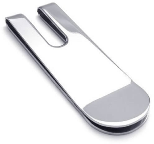 KONOV Jewellery hochwertigem Edelstahl Herren Geld Clip, Farbe Silber (mit Geschenk Tüte)