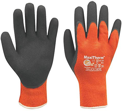 MaxiTherm 30-201 Palm Coated Cold Temperature Work Gloves - Orange - 10/Extra Large