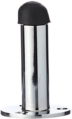 Merriway® BH01664 63mm (2.1/2 inch) Projecting Wall Mounted Pillar Door Stop - Chrome Plated