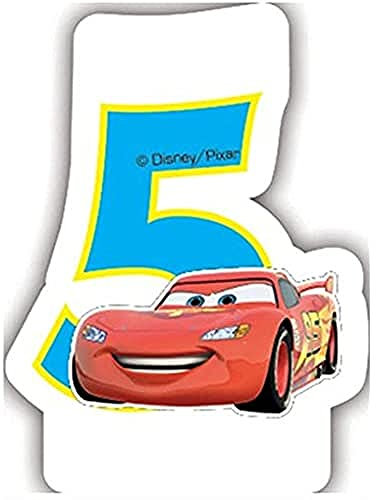 Unique Party 71718 - Neon Disney Cars 5th Birthday Candle