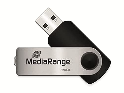 Media Range MR913 - Unidad Flash USB, Color Negro y Plata