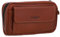 Gusti Leder studio Diego borsetta porta pipa per 3 pipe per tabacco con vano porta tabacco stoffa interna di gomma naturale marrone scuro 2T5-22-6