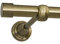 ROLLMAXXX Gardinenstange Vorhangstange 19mm 1-läufig Messing Design Metall (Rullo, 400 cm)