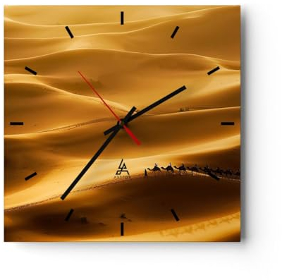 ARTTOR Moderne Glasuhr 30x30cm Quadrat Wanduhr Landschaften Natur - 0338