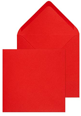 Blake Purely Everyday ENV4265 Briefumschläge Naßklebung Rot 100g/m² 155 x 155 mm | 500 Stück