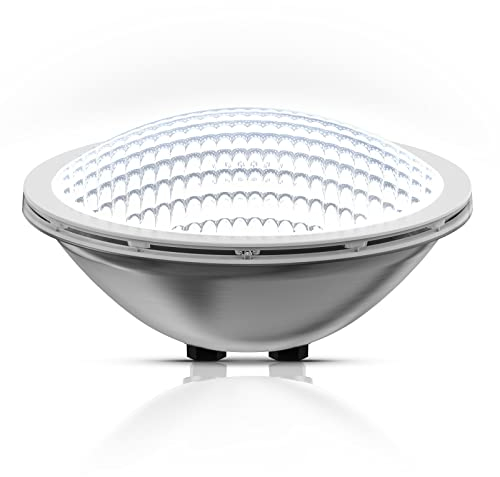 LyLmLe LED Piscina PAR56, 30W Foco LED Acero inoxidable 316L Sumergible Iluminación LED Empotrable, 3000lm, Ángulo de 120 °, Impermeable IP68,12V DC/AC,6000K