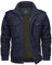 TACVASEN Uomo Bomber Giacca in Cotone Leggero Stile Casual Elegante, Navy