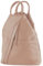 modamoda de - T180 - Damen Rucksack Tasche aus ital. Leder, Farbe:Rosabeige