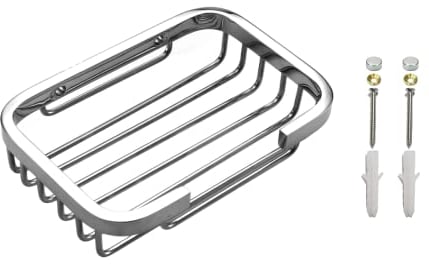 Viborg Sus304 Edelstahl Seifenablage seifenschale wandmontage Dusche Ablage Seife Halter Schwammhalter Seifenschalen für Dusche Badezimmer Küche Polished Mirror-Like