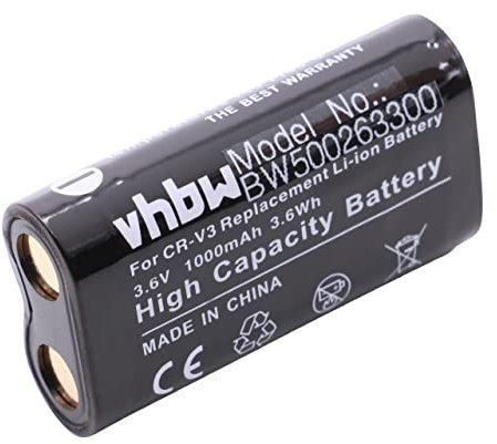 vhbw Battery replaces CR-V3, CR-V3P, LB-01, LB01, RCR-V3, RV3 for Camera DSLR (1000mAh, 3.6V, Li-Ion)