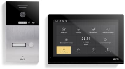 GVS - IP Video Türsprechanlage mit Türöffner, HD Kamera, 1x 10 Zoll Monitor & App - Smarte Video Türklingel mit Kamera & Gegensprechanlage für 1 Familienhaus (AVS5505U)