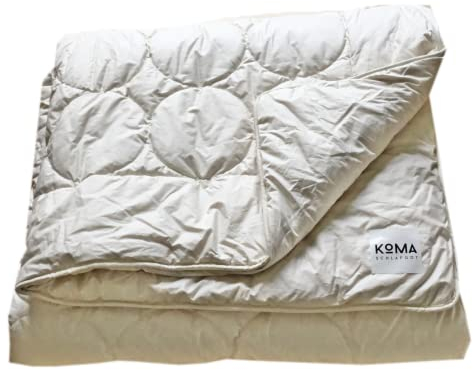 KOMA schlafgut Die Bettdecke 135x200cm (Ganzjahr) aus Kapokfasern, vegan, nachhaltig, Bio Premium Qualität Made in Germany, Allergiker geeignet, atmungsaktiv