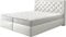 DELIFE Boxspringbett Dream-Great Kunstleder Weiß 160x200 cm mit Matratze und Topper