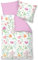 LIVING DREAMS Wende-Bettwäsche Flower Sofia 155 cm x 220 cm pink-bunt