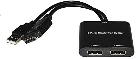 LINK LKADAT136 Splitter 2 DISPLAYPORT MIT USB-Stromversorgung und MST-Funktion