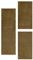 HomebyHome Bettumrandung Schlafzimmer 3 teilig Teppich Gold - Waschbarer Bettumrandung Teppich Läufer Set Extra Flauschig Bettvorleger Schlafzimmer Bettset:2 St. 60x110 cm | 1 St. 80x150 cm