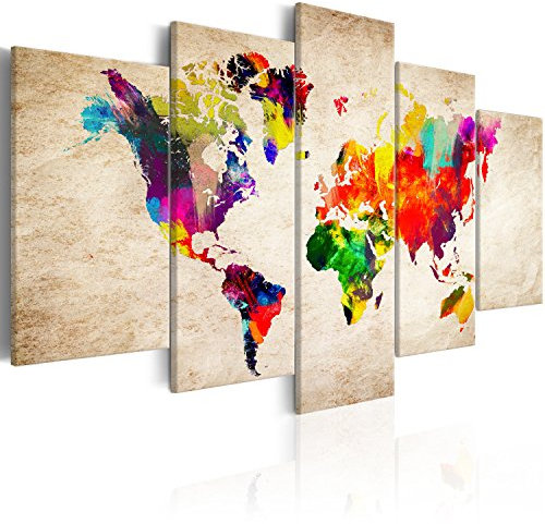 murando Akustikbild 225x112 cm Bilder miit Akustikschaumstoff Hochleistungsschallabsorber Schallschutz Leinwandbild XXL 5 tlg Wandbild k-C-0083-b-m